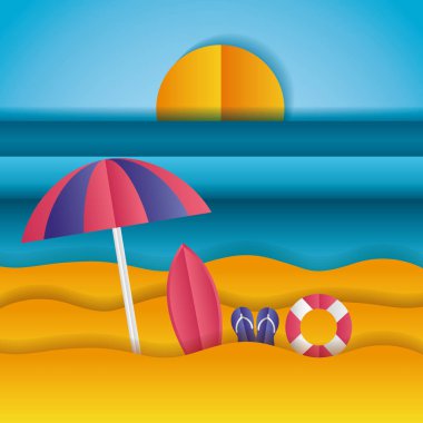 kağıt origami manzara