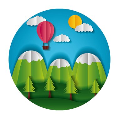 kağıt origami manzara