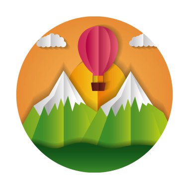 kağıt origami manzara