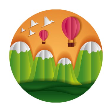 kağıt origami manzara