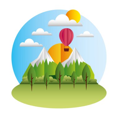 kağıt origami manzara