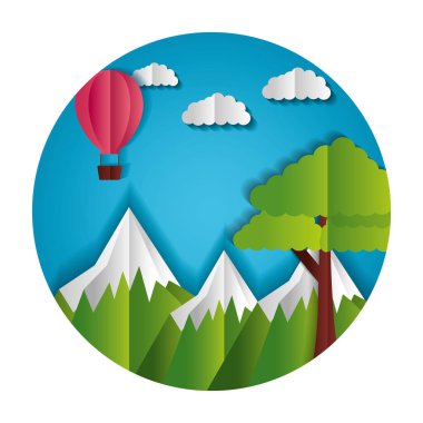 kağıt origami manzara