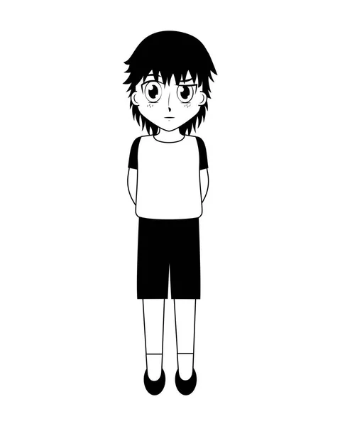 Anime çocuk manga karakter — Stok Vektör