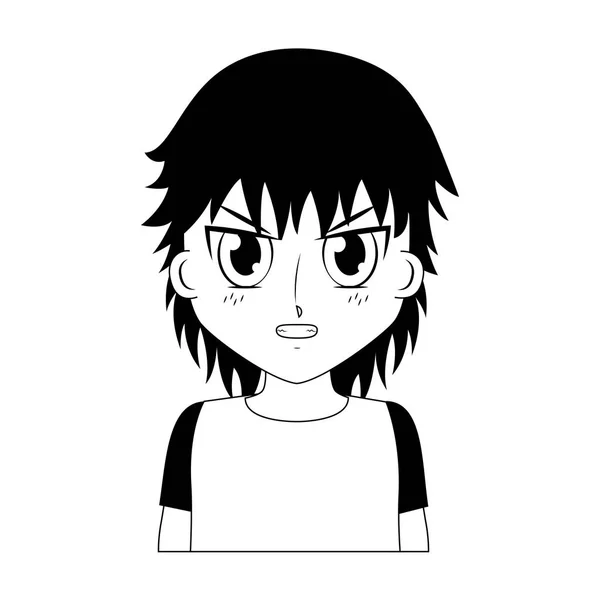 Garçon anime manga — Image vectorielle