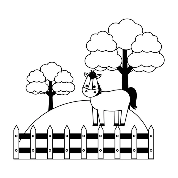 Кінна ферма паркан — стоковий вектор