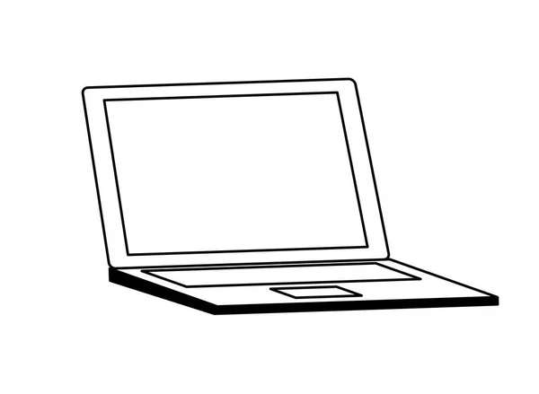 Laptop apparaat tech — Stockvector