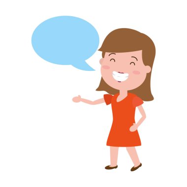 gülümseyen kadın konuşma balonu