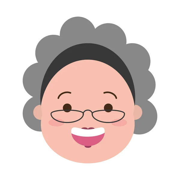 Cara de mujer feliz — Vector de stock