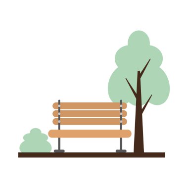 ahşap Bank ağaç bush park