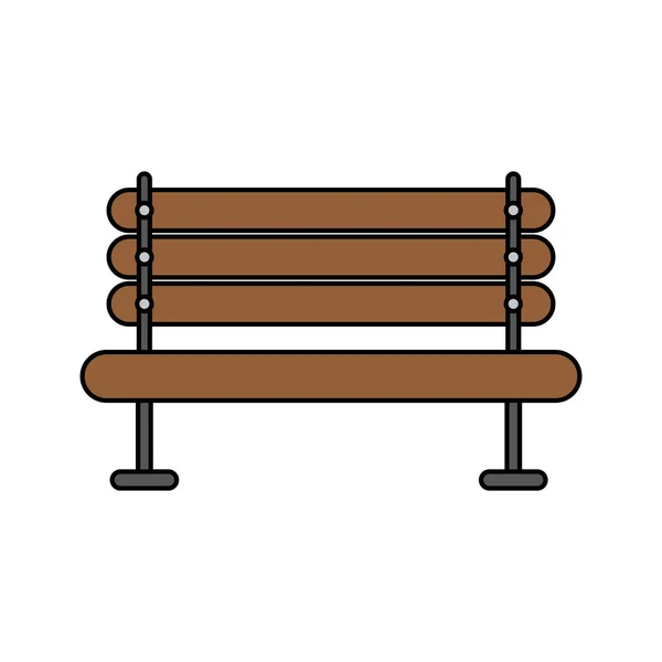 Meubles de banc en bois — Image vectorielle
