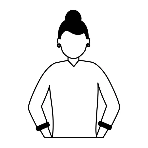 Portret kobiecy charakter — Wektor stockowy