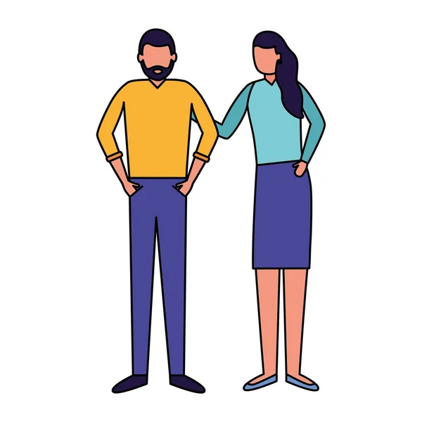 Muž a žena mluví — Stockový vektor