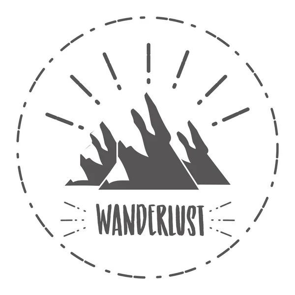Wanderlust landscape design — Stock Vector