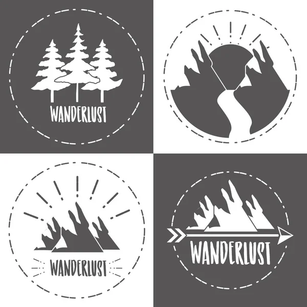 Wanderlust aménagement paysager — Image vectorielle