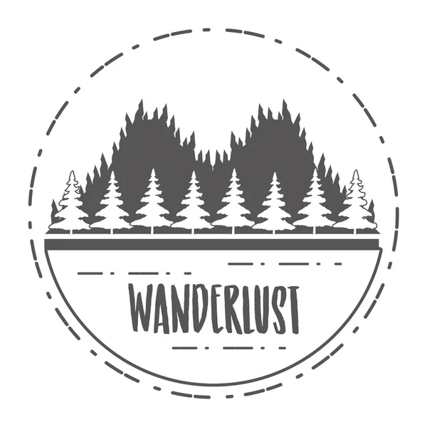 Wanderlust landschapsontwerp — Stockvector