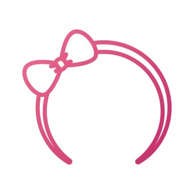 küçük kız simge için yay ile şirin pembe kafa bandı
