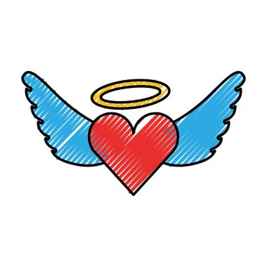 romantik kanatlı kalp sevgi Günü Sevgililer günü