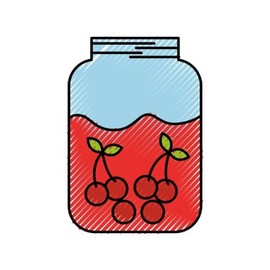 Cam Kavanoz vişne suyu meyve lezzetli