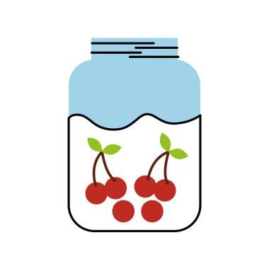 Cam Kavanoz vişne suyu meyve lezzetli