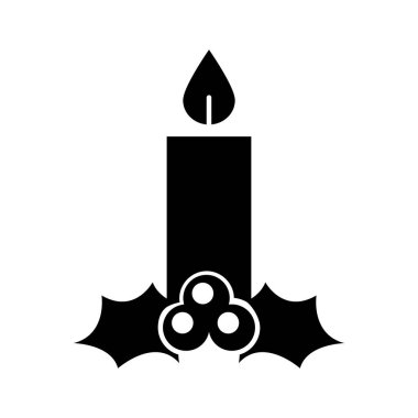 kutlama dekorasyon yanan Noel mum