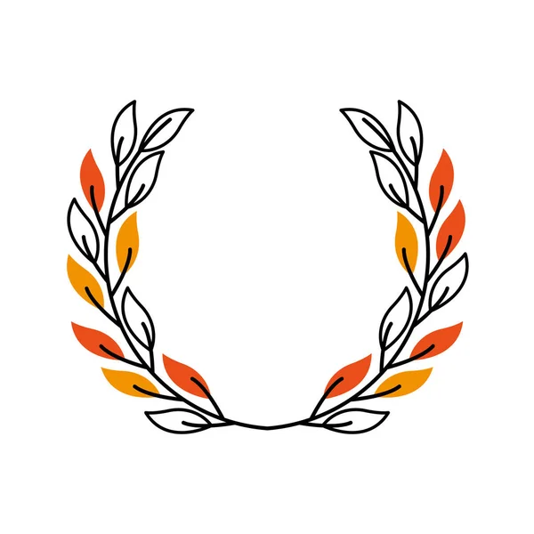 Laurel decoración rama ornamento imagen — Vector de stock