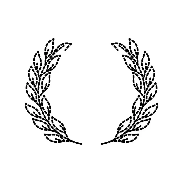 Laurel dekorace větev ornament obrázek — Stockový vektor