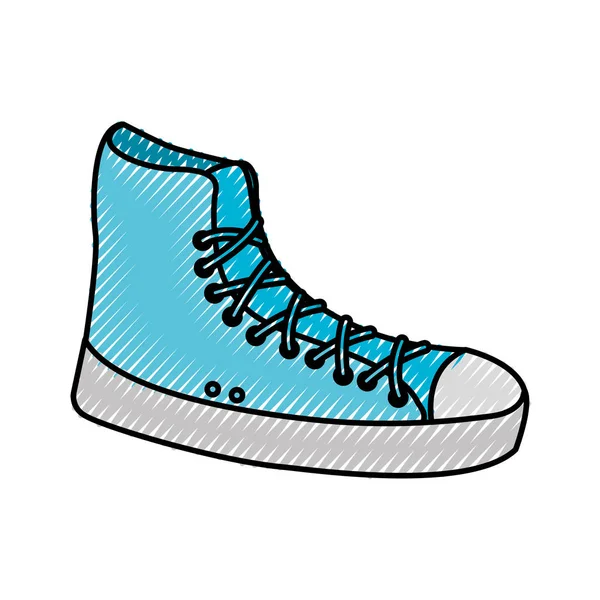 Tennisschoen sport casual schoen pictogram — Stockvector