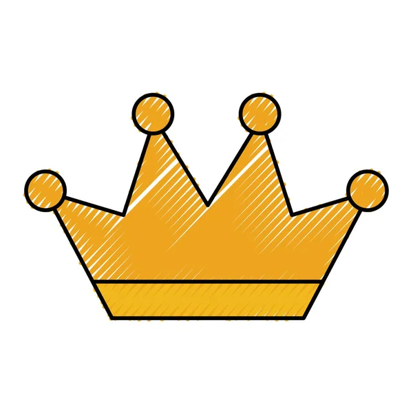 Corona adornada joyería real fantasía imagen — Vector de stock