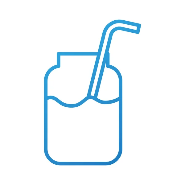 Smoothie dans un pot en verre boisson naturelle saine — Image vectorielle
