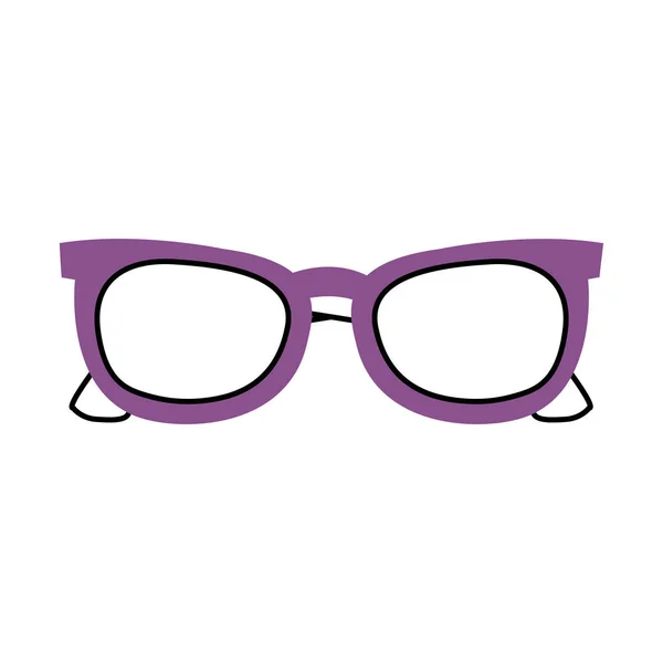 Kreslený moderní trendy módní fialové sluneční brýle — Stockový vektor