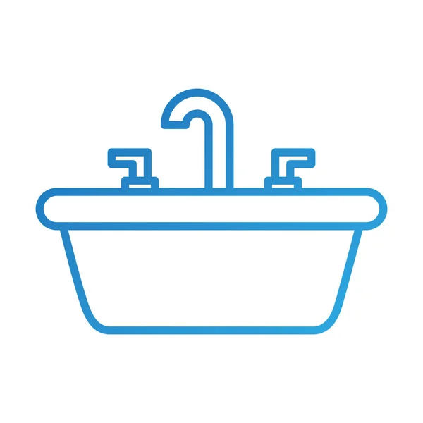 Home sink for toilet bathroom ceramic — Stock Vector