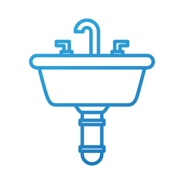 Tuvalet Banyo seramik için ev lavabo — Stok Vektör