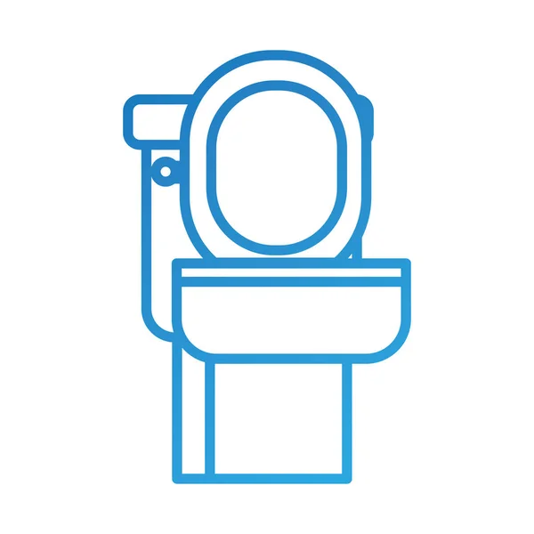 Toilet bowl apparatuur Bad keramische cartoon icoon — Stockvector