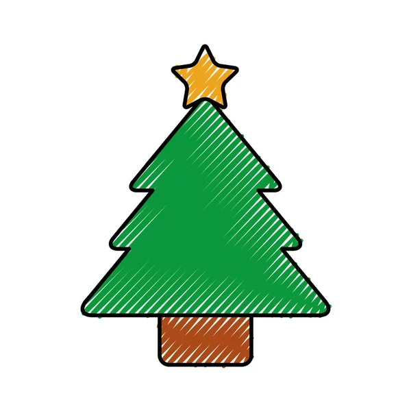 Tannenbaum Dekoration Ornament Design — Stockvektor