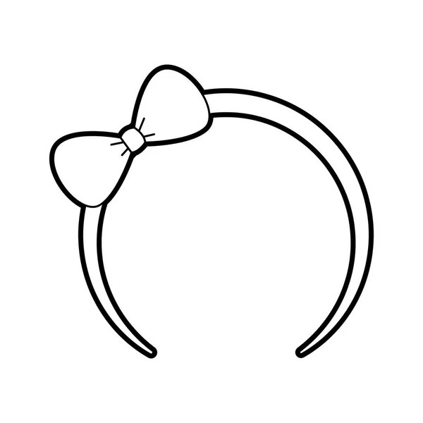 Söt pannband med bow för liten flicka-ikonen — Stock vektor