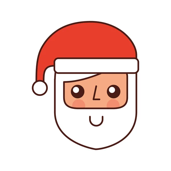 Navidad santa claus con sombrero celebración de dibujos animados — Vector de stock