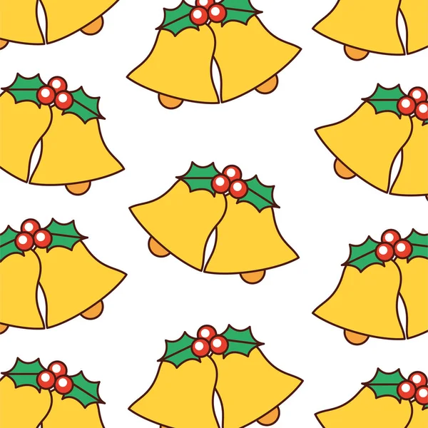 圣诞装饰铃铛花卉装饰图案设计 — 图库矢量图片