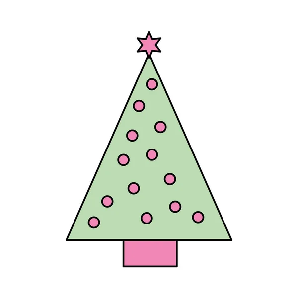 Tannenbaum Dekoration Ornament Design — Stockvektor