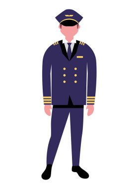 Havacılık pilot karakter meslek emek