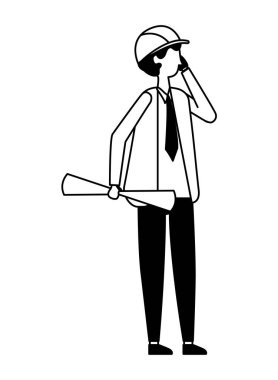 planları profesyonel mimar adam