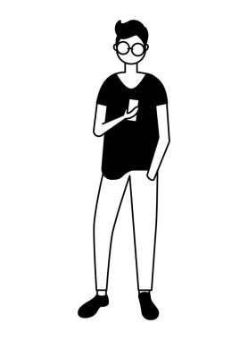 Tasarımcı adam karakter profesyonel emek