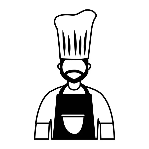 Capo cucina personaggio maschile professionale — Vettoriale Stock