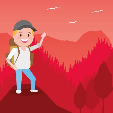 insanlar Yolculuk tutkusu çizgi film