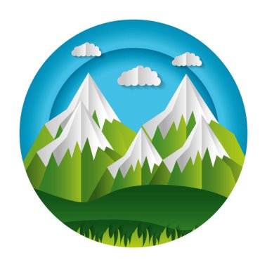 kağıt origami manzara