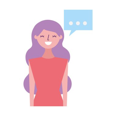 kadın konuşma balonu