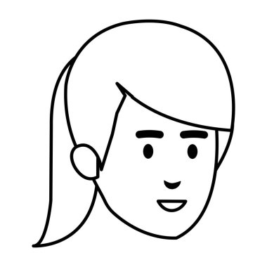 güzel bir kadın baş avatar karakter