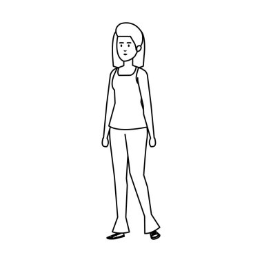 güzel ve genç kadın karakter