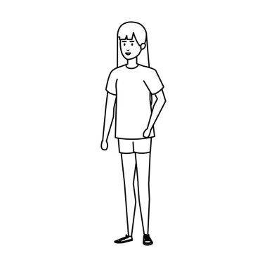 güzel ve genç kadın karakter