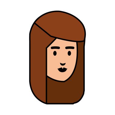 güzel bir kadın baş avatar karakter