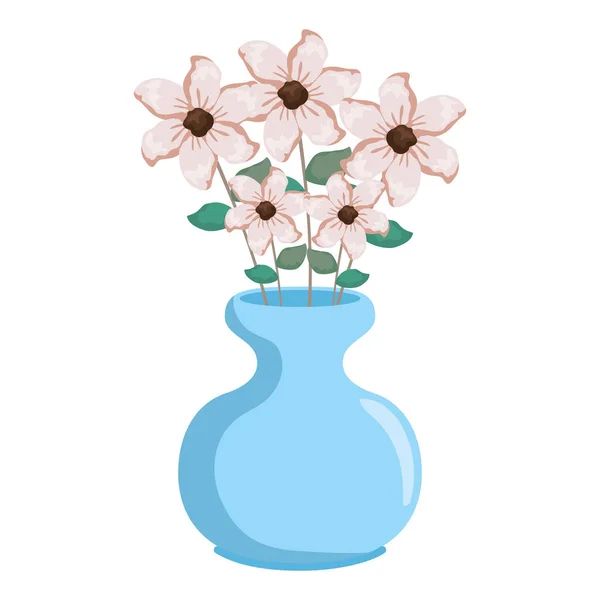 Vase mit Blumen-Symbol — Stockvektor